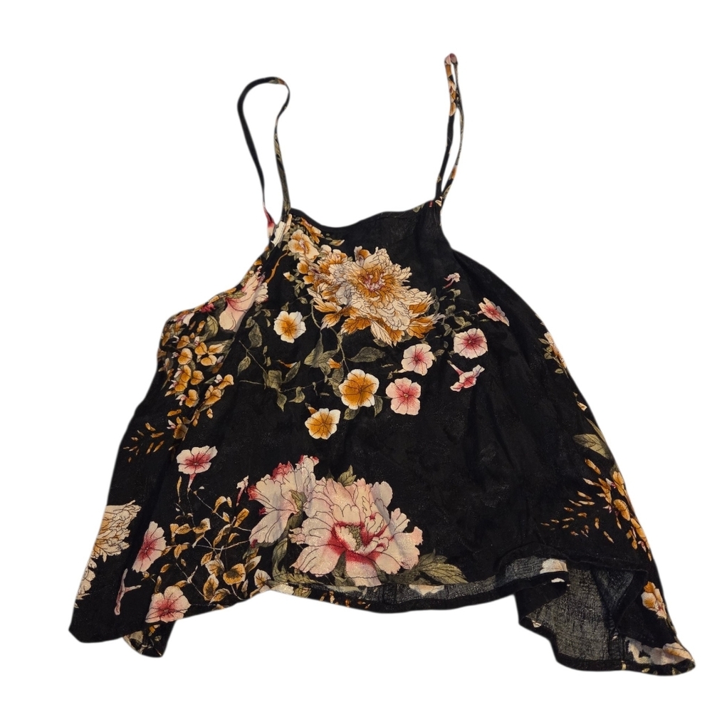 Maeve Anthro Floral Crop Tank Top